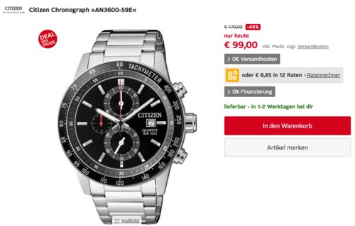 Citizen Herren Chronograph "AN3600-59E" Citizen Herren Chronograph "AN3600-59E"