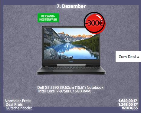 Dell G5 5590 39,62cm (15,6") Gaming-Notebook ( i7-9750H, 16GB RAM, 512GB SSD, NVIDIA® GeForce® RTX 2060) Dell G5 5590 39,62cm (15,6") Gaming-Notebook ( i7-9750H, 16GB RAM, 512GB SSD, NVIDIA® GeForce® RTX 2060)
