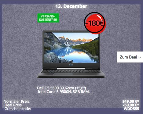 Dell G5 5590 (X984V) 39,62cm (15,6") Gaming-Notebook (i5-9300H, 8GB RAM, 128GB SSD, 1TB HDD, NVIDIA GeForce GTX, Windows 10) Dell G5 5590 (X984V) 39,62cm (15,6") Gaming-Notebook (i5-9300H, 8GB RAM, 128GB SSD, 1TB HDD, NVIDIA GeForce GTX, Windows 10)