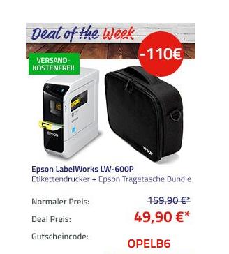Epson LabelWorks LW-600P Etikettendrucker inklusive Epson Tragetasche Epson LabelWorks LW-600P Etikettendrucker inklusive Epson Tragetasche