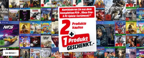 MediaMarkt: 3 PS4-, XboxOne- & PC-Spiele kaufen - nur 2 Zahlen MediaMarkt: 3 PS4-, XboxOne- & PC-Spiele kaufen - nur 2 Zahlen