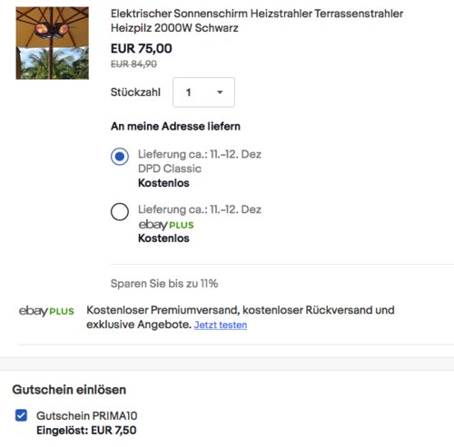 Outsunny Elektrischer Sonnenschirm Heizstrahler, 4 x 500W Outsunny Elektrischer Sonnenschirm Heizstrahler, 4 x 500W