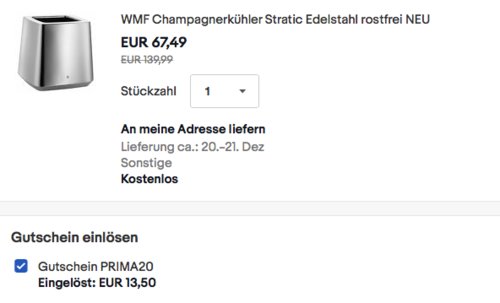 WMF Champagnerkühler "Stratic", Edelstahl - jetzt 20% billiger WMF Champagnerkühler "Stratic", Edelstahl - jetzt 20% billiger