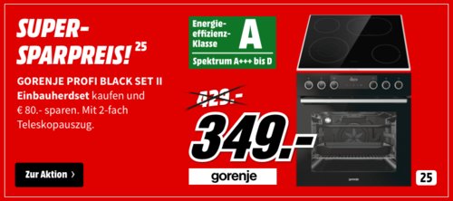 GORENJE PROFI BLACK SET II Einbauherdset (Backofen BC 737 E301BG, Kochfeld ECD 634 X) GORENJE PROFI BLACK SET II Einbauherdset (Backofen BC 737 E301BG, Kochfeld ECD 634 X)