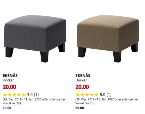 IKEA EKENÄS Hocker, 40 cm hoch, Hensta grau oder Hensta hellbraun - jetzt 71% billiger IKEA EKENÄS Hocker, 40 cm hoch, Hensta grau oder Hensta hellbraun - jetzt 71% billiger