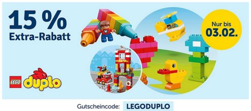 myToys - 15 % Extra-Rabatt auf LEGO Duplo: z.B. LEGO Dupla 10813 - Große Baustelle myToys - 15 % Extra-Rabatt auf LEGO Duplo: z.B. LEGO Dupla 10813 - Große Baustelle
