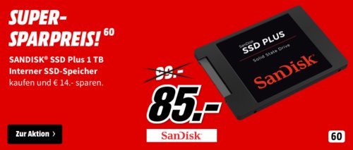 SANDISK SDSSDA-1T00-G26 SSD Plus 1TB interne SSD-Festplatte, 2,5 Zoll SANDISK SDSSDA-1T00-G26 SSD Plus 1TB interne SSD-Festplatte, 2,5 Zoll