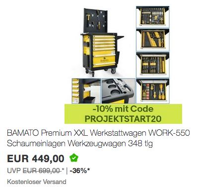 BAMATO Premium XXL Werkstattwagen WORK-550, 348-teilig BAMATO Premium XXL Werkstattwagen WORK-550, 348-teilig