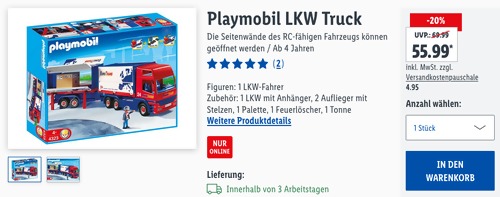 PLAYMOBIL® 4323 - Citylife-Stadtleben - LKW mit Anhänger PLAYMOBIL® 4323 - Citylife-Stadtleben - LKW mit Anhänger