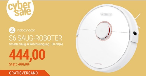 Roborock S6 Staubsauger-Roboter mit Wischfunktion, weiß Roborock S6 Staubsauger-Roboter mit Wischfunktion, weiß