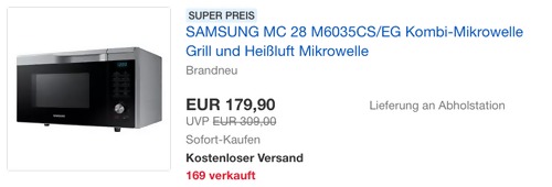 SAMSUNG MC28M6035CS/EG Kombimikrowelle, Grill und Heißluft - jetzt 20% billiger SAMSUNG MC28M6035CS/EG Kombimikrowelle, Grill und Heißluft - jetzt 20% billiger