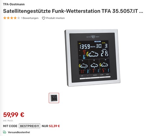 TFA-Dostmann Satellitengestützte Funk-Wetterstation TFA 35.5057.IT TFA-Dostmann Satellitengestützte Funk-Wetterstation TFA 35.5057.IT