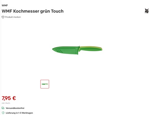 WMF Touch 24 cm Kochmesser, grün WMF Touch 24 cm Kochmesser, grün