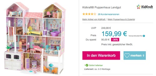 Kidkraft® Puppenhaus "Landgut", 119 x 53 x 134 cm Kidkraft® Puppenhaus "Landgut", 119 x 53 x 134 cm