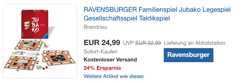 RAVENSBURGER Familienspiel "Jubako", Taktikspiel RAVENSBURGER Familienspiel "Jubako", Taktikspiel