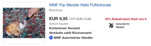 WMF Hello FUNctionals Pfannenwender "Flip", 31,8 cm WMF Hello FUNctionals Pfannenwender "Flip", 31,8 cm