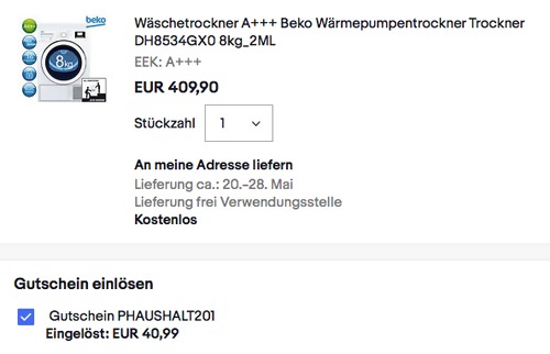 Beko DH8534GX0 8kg Kondenstrockner mit Wärmepumpentechnologie, A+++ Beko DH8534GX0 8kg Kondenstrockner mit Wärmepumpentechnologie, A+++