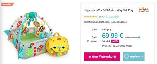 bright starts Your Way Ball Play 5 in 1 Spieldecke mit Spielbogen bright starts Your Way Ball Play 5 in 1 Spieldecke mit Spielbogen