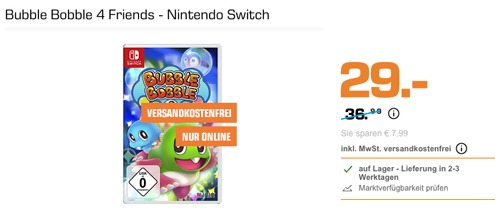 Bubble Bobble 4 Friends Videospiel - Nintendo Switch Bubble Bobble 4 Friends Videospiel - Nintendo Switch