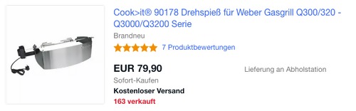 Cook>it® 90178 Elektrischer Drehspieß für Weber Gasgrill Q300/320 - Q3000/Q3200 Serie Cook>it® 90178 Elektrischer Drehspieß für Weber Gasgrill Q300/320 - Q3000/Q3200 Serie