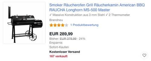 Mayer Barbecue RAUCHA Longhorn Smoker MS-500 Master, 145 x 140,5 x 71 cm Mayer Barbecue RAUCHA Longhorn Smoker MS-500 Master, 145 x 140,5 x 71 cm