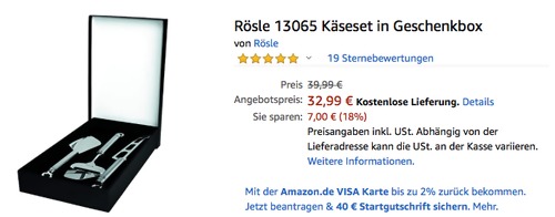 Rösle 13065 Käseset in Geschenkbox, 3-teilig Rösle 13065 Käseset in Geschenkbox, 3-teilig