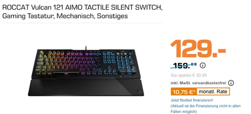 ROCCAT Vulcan 121 AIMO TACTILE SILENT SWITCH - Mechanische Gaming Tastatur ROCCAT Vulcan 121 AIMO TACTILE SILENT SWITCH - Mechanische Gaming Tastatur