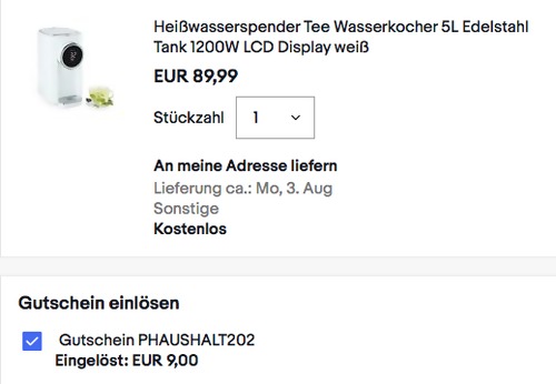 Klarstein Hot Spring Plus 5L Heißwasserspender, 45-95 °C Klarstein Hot Spring Plus 5L Heißwasserspender, 45-95 °C