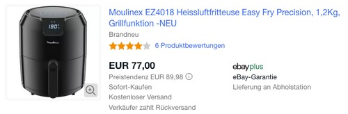 Moulinex EZ4018 Heissluftfritteuse Easy Fry Precision, 1,2 kg Moulinex EZ4018 Heissluftfritteuse Easy Fry Precision, 1,2 kg