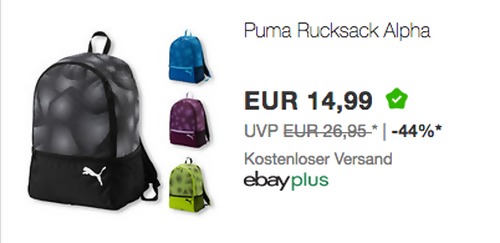 PUMA Alpha Rucksack/Backpack 25 Liter, versch. Farben PUMA Alpha Rucksack/Backpack 25 Liter, versch. Farben