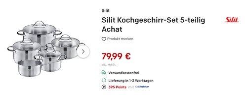 Silit Kochgeschirr-Set "Achat", 5-teilig - jetzt 35% billiger Silit Kochgeschirr-Set "Achat", 5-teilig - jetzt 35% billiger