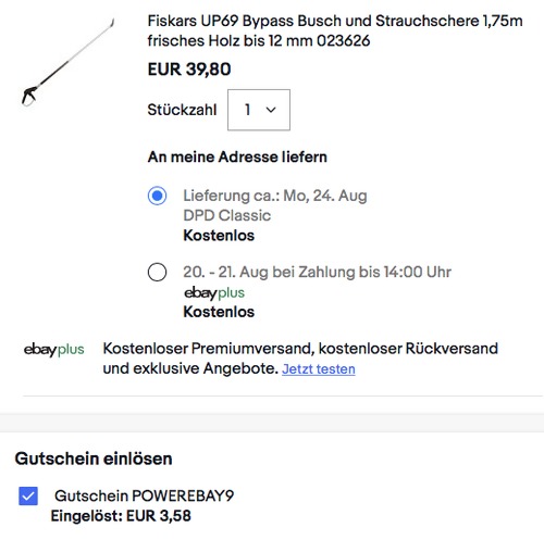 Fiskars UP69 Bypass Busch- und Strauchschere für frisches Holz bis 12 mm (1023626) Fiskars UP69 Bypass Busch- und Strauchschere für frisches Holz bis 12 mm (1023626)