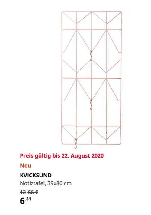 IKEA Erfurt - KVICKSUND Notiztafel, hellrosa, 39x86 cm IKEA Erfurt - KVICKSUND Notiztafel, hellrosa, 39x86 cm