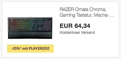 RAZER Ornata Chroma Gaming Tastatur mit Mecha-Membran Tasten RAZER Ornata Chroma Gaming Tastatur mit Mecha-Membran Tasten