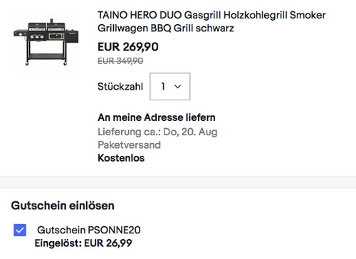 TAINO HERO DUO Gasgrill + Smoker, 164 x 60 x 118 cm TAINO HERO DUO Gasgrill + Smoker, 164 x 60 x 118 cm