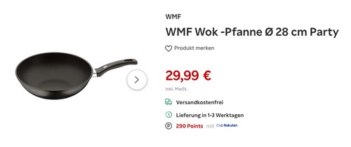 WMF Wok-Pfanne Party Ø 28 cm, Aluguss WMF Wok-Pfanne Party Ø 28 cm, Aluguss