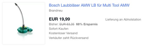 Bosch AMW LB Laubbläservorsatz für Bosch AMW 10 Multitool Bosch AMW LB Laubbläservorsatz für Bosch AMW 10 Multitool