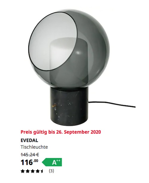 IKEA Erfurt - EVEDAL Tischleuchte, Marmor/grau rund, 280 mm Schirmbreite IKEA Erfurt - EVEDAL Tischleuchte, Marmor/grau rund, 280 mm Schirmbreite