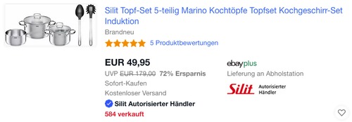 Silit Topf-Set "Marino", 5-teilig Silit Topf-Set "Marino", 5-teilig