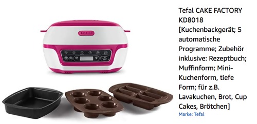 Tefal CAKE FACTORY KD8018 Kuchenbackgerät Tefal CAKE FACTORY KD8018 Kuchenbackgerät