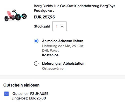 Berg Pedal Go-Kart "Buddy Lua" (3-8 Jahre Altersempfehlung) Berg Pedal Go-Kart "Buddy Lua" (3-8 Jahre Altersempfehlung)