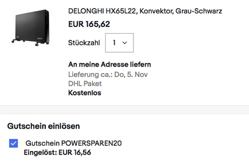 DELONGHI HX65L22 Konvektor, Grau-Schwarz (Keramikheiztechnologie) DELONGHI HX65L22 Konvektor, Grau-Schwarz (Keramikheiztechnologie)