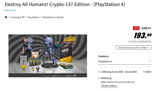 Destroy All Humans! Crypto-137 Edition - [PlayStation 4] - jetzt 35% billiger