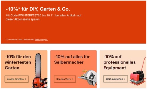Ebay - 10% Rabatt für DIY, Garten & Co.: z.B. Mayer Barbecue Gartenkamin HEIZA MGK-250 Ebay - 10% Rabatt für DIY, Garten & Co.: z.B. Mayer Barbecue Gartenkamin HEIZA MGK-250