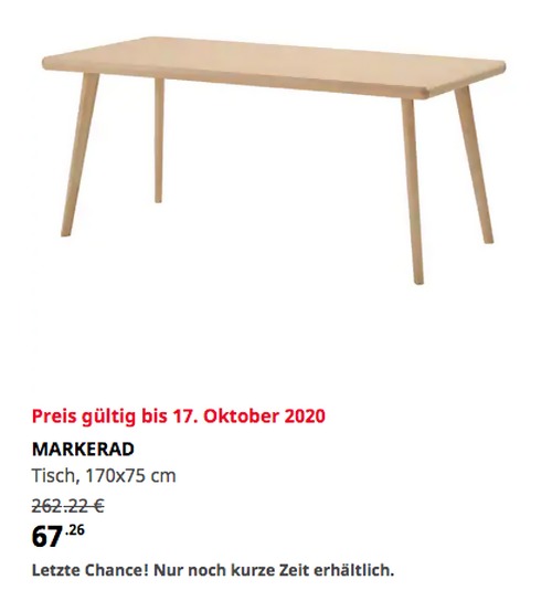 IKEA Bielefeld - MARKERAD Tisch, Buche/Birke, 170x75 cm IKEA Bielefeld - MARKERAD Tisch, Buche/Birke, 170x75 cm