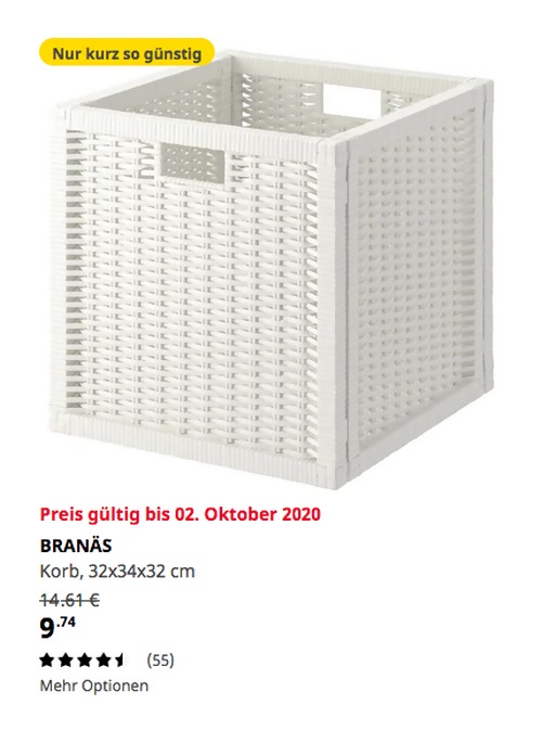 IKEA Kaarst - BRANÄS Korb, weiß, 32x34x32 cm IKEA Kaarst - BRANÄS Korb, weiß, 32x34x32 cm
