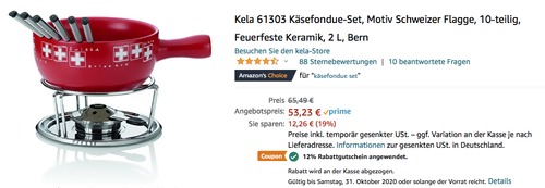 Kela 61303 2 Liter Käsefondue-Set "Bern", 10-teilig Kela 61303 2 Liter Käsefondue-Set "Bern", 10-teilig