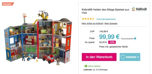 Kidkraft® Helden des Alltags-Spielset, Feuerwehrhaus und Polizeiwache (97 x 27,3 x 70,4 cm) Kidkraft® Helden des Alltags-Spielset, Feuerwehrhaus und Polizeiwache (97 x 27,3 x 70,4 cm)
