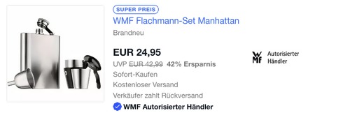 WMF Flachmann-Set Manhattan, 200 ml WMF Flachmann-Set Manhattan, 200 ml