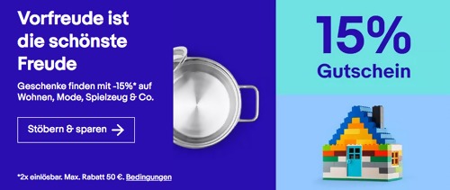 Ebay - 15% Rabatt für Wohnen, Mode, Spielzeug & Co: z.B. Nexos 1000 Chips Pokerkoffer Ebay - 15% Rabatt für Wohnen, Mode, Spielzeug & Co: z.B. Nexos 1000 Chips Pokerkoffer